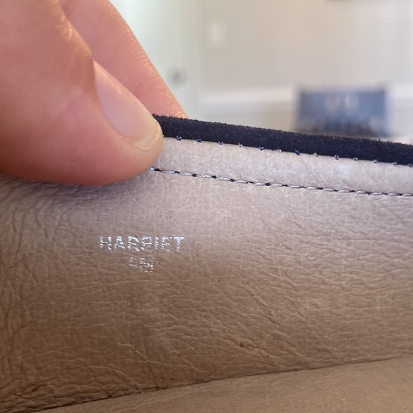 NWOB Donald Pliner Harriet Blue Suede Leather Loafer With Bow. Marked 9M - Picture 5 of 6